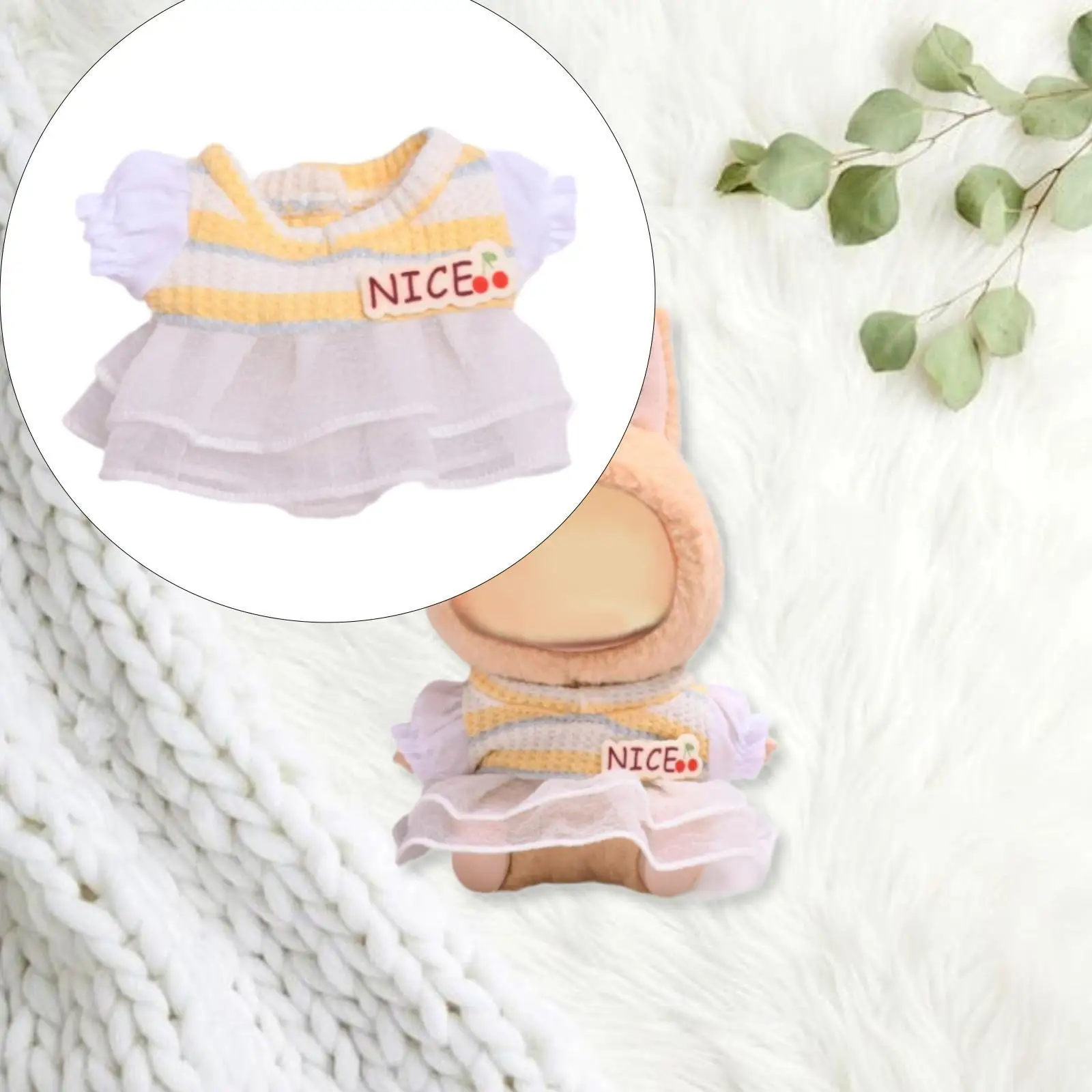 Plush Doll Clothes for 15cm 17cm Photo Props, Doll Dress,Costumes DIY Doll Clothing Fashion Cute Plush Doll Accessories