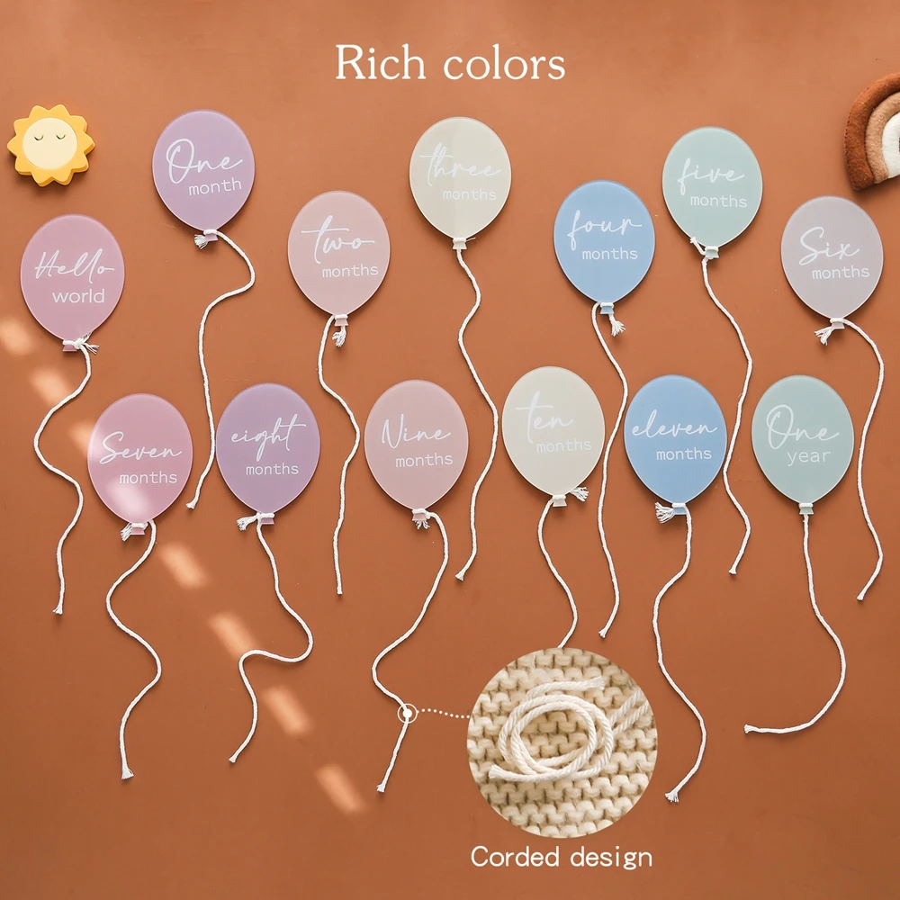 Globos para fotos de bebé hito – Decoración guardería - imagen 4