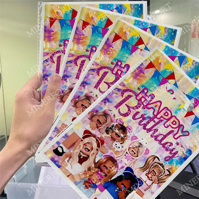 Roblox Pink Girl Series Bolsas de regalo Juego Surpriset Candy Goodie Kid Robot Personaje Favor Decoración para cumpleaños Fiesta de Halloween - imagen 5