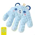 blue bear with music