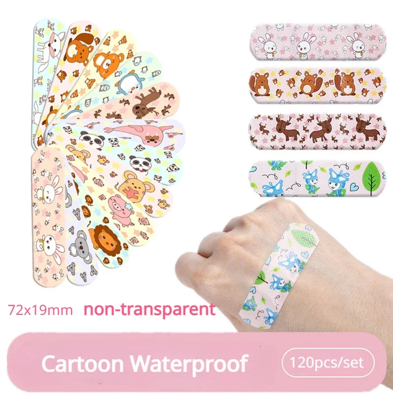 120 unids/set de tirita transparente/no transparente de dibujos animados, tiras de primeros auxilios de yeso bonitas, parche de vendaje para heridas, vendajes adhesivos - imagen 5