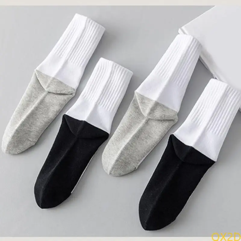 QX2D SOCKS NIÑOS SOBLES MEDIO BIÑOS ESTUDIANTES Spring Autumn Estudiantes Algodón algodón en calcetería en calcetines - imagen 2