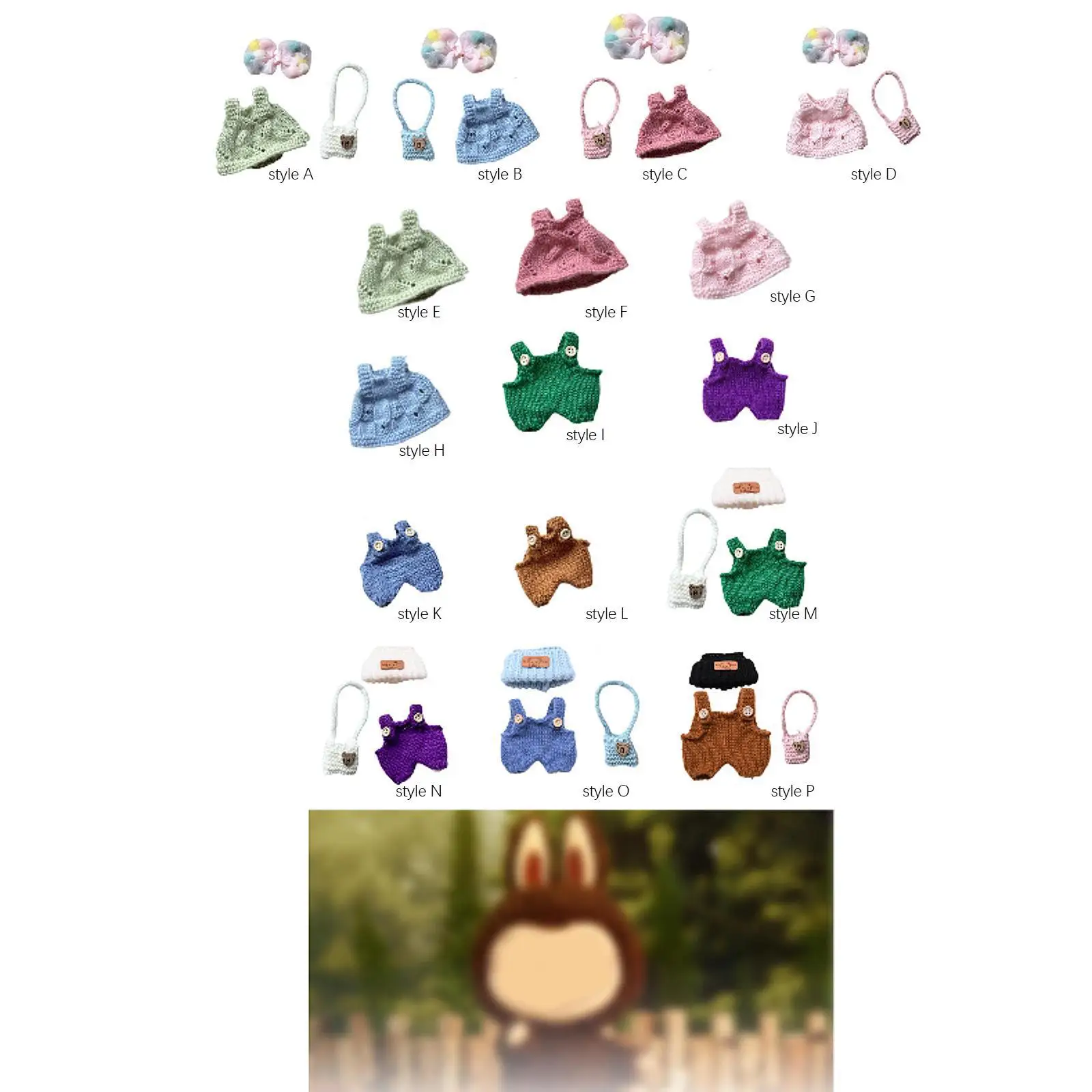 Ropa para muñecas, accesorios para muñecas, ropa Adorable, llavero, accesorio de ropa para muñecas de 17cm, colgante, muñecas, niñas y niños - imagen 3