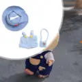 blue clothes hat bag
