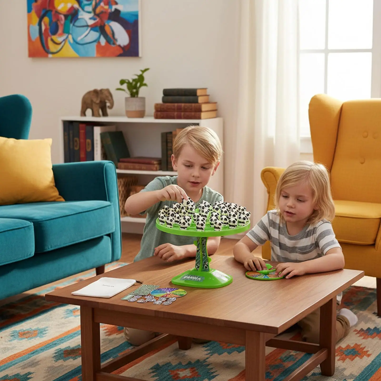 Juego de mesa de árbol equilibrado, juego interactivo de aprendizaje temprano de Panda, juego de apilamiento de equilibrio para días lluviosos, fiesta de cumpleaños, viajes de acampada para niños - imagen 3