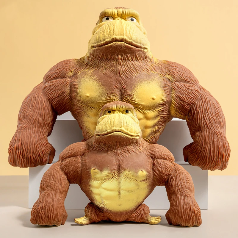 Novedad antiestrés orangután Fidget juguete Squishy mono elástico divertido descompresión gorila juegos para aliviar el estrés juguete para niños - imagen 5