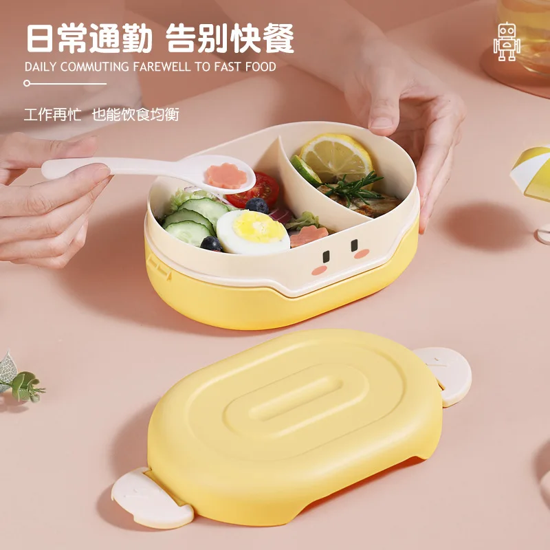 Fiambrera bento infantil con divisores – Apta microondas - imagen 4