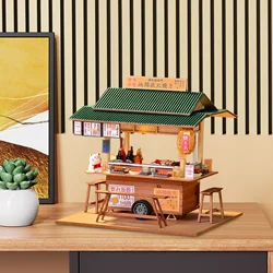Casa de muñecas de madera artesanal DIY para niños