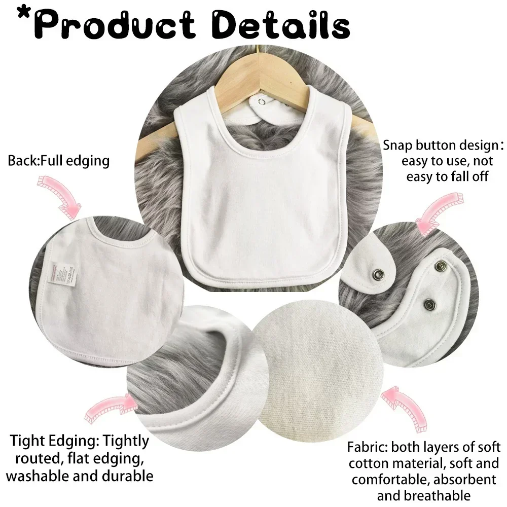 Baberos personalizados para bebé, babero de algodón con nombre personalizado para niño y niña, estampado de hadas de oso unicornio, toalla de Saliva para recién nacido, regalo de ducha de cumpleaños infantil - imagen 4