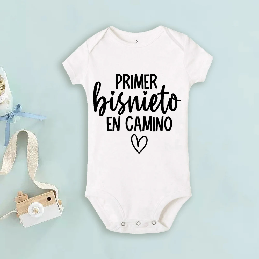 Hola gran abuelo abuela anuncio de embarazo mameluco ropa infantil mono recién nacido regalos de Baby Shower - imagen 5