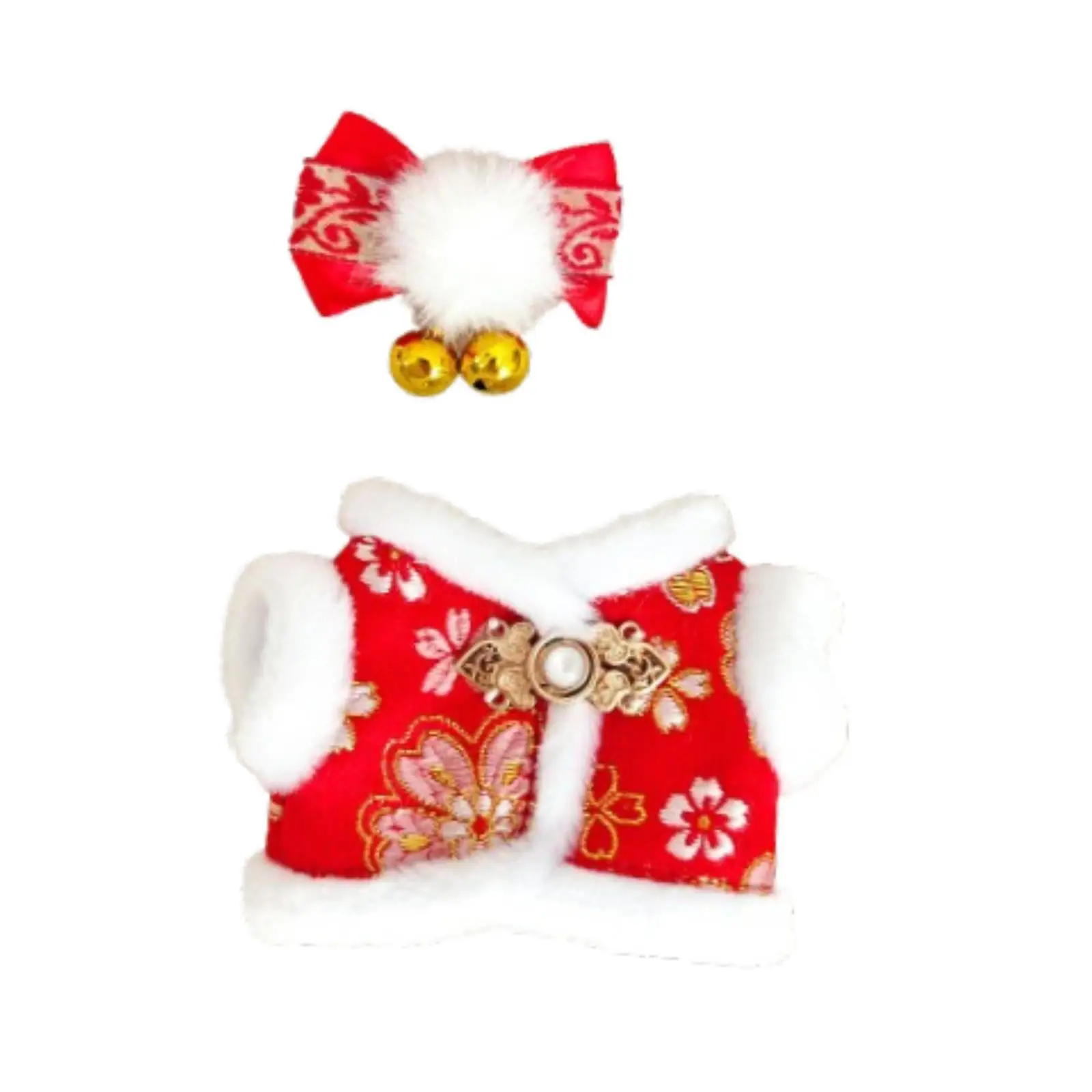 Plush Doll Clothes, Dress up with Headwear, Plush Doll Accessories Soft Cartoon Stuffed Animals Clothes for 5.91inch Doll