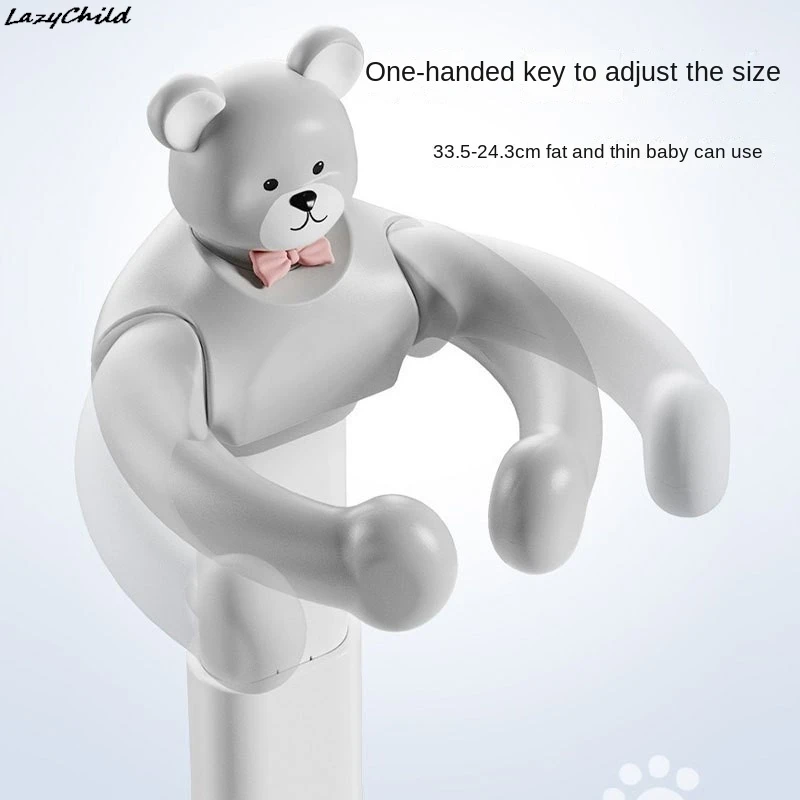 Soporte de ducha de pie para bebé con soportes dobles, instalación gratuita, ducha ajustable para niños, soporte antideslizante para el hogar