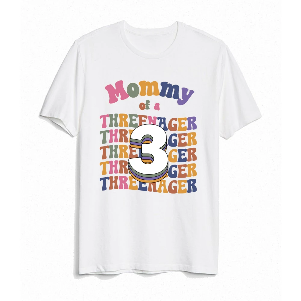 Threenager-Camiseta a juego para la familia, traje de fiesta de cumpleaños para niños de 3 años, papá, mamá, Sis Bro, Tops, pelele para bebé - imagen 4