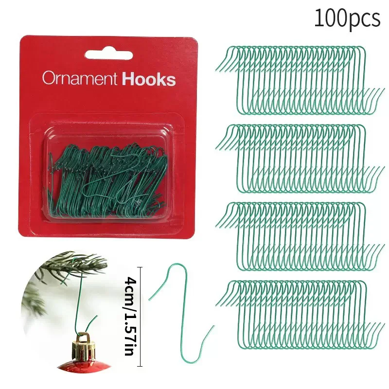 Gancho en forma de S Gancho de decoración de árbol de Navidad Accesorios para colgar de Navidad Gancho de alambre de hierro Gancho multifuncional en forma de S Metal B - imagen 3