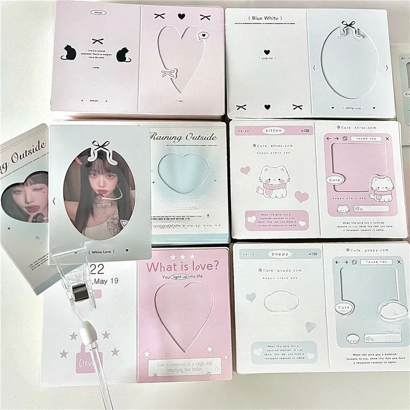 30 unids/pack tarjeta de foto Kpop 3 pulgadas Kpop sesión fotográfica tarjeta de colección DIY tarjeta de foto tarjetas de mensaje de papel