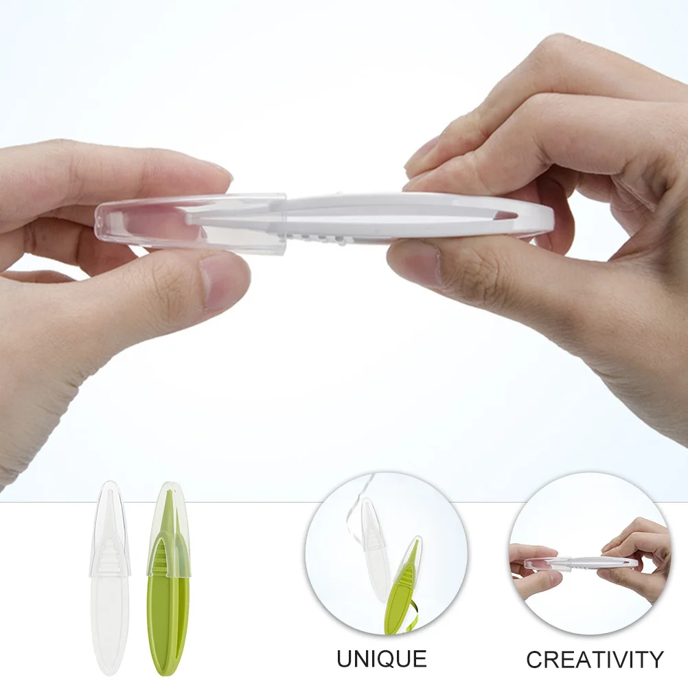 Clip limpiador de nariz para bebé, pinzas de punta redonda, herramienta de limpieza de ombligo y oreja infantil, diseño antideslizante, uso seguro y cómodo, 2 uds.