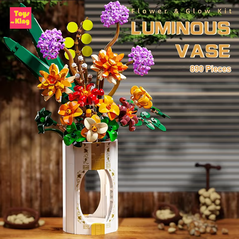 Bloques de construcción flores luminoso para niñas – Juguete creativo - imagen 5