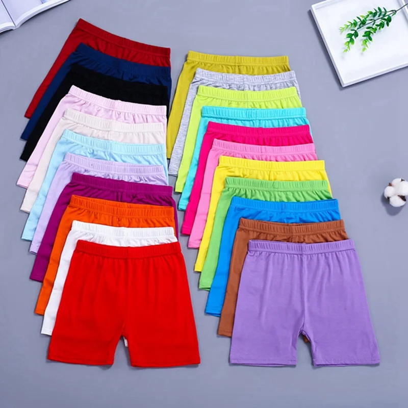 6 unids/set Color caramelo niñas pantalones cortos de seguridad ropa interior para niños Leggings niños verano lindo pantalones cortos calzoncillos para 2-10 años