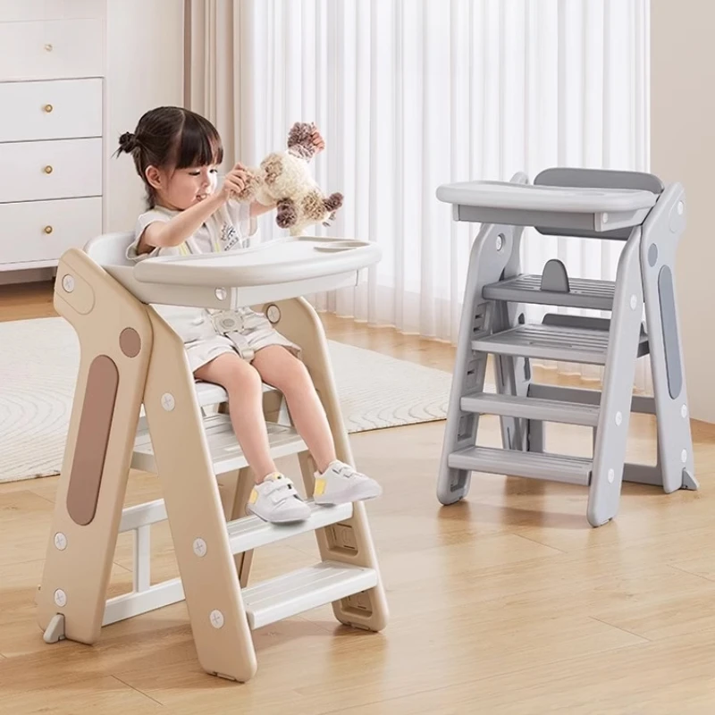 Silla alta convertible multifuncional con reposapiés regulable