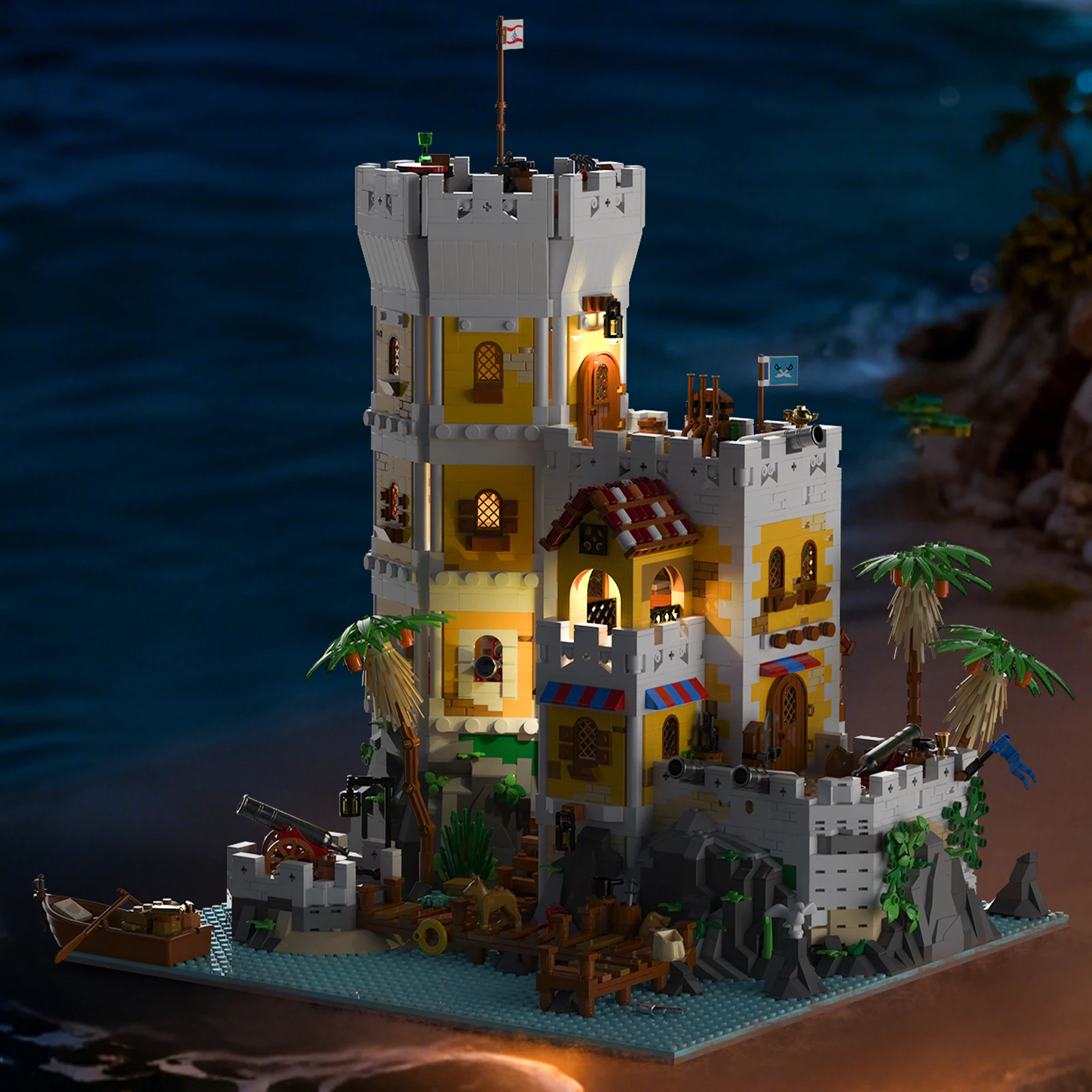 Bloques de construcción Fortaleza Sierra Madre – Castillo pirata con luz - imagen 4