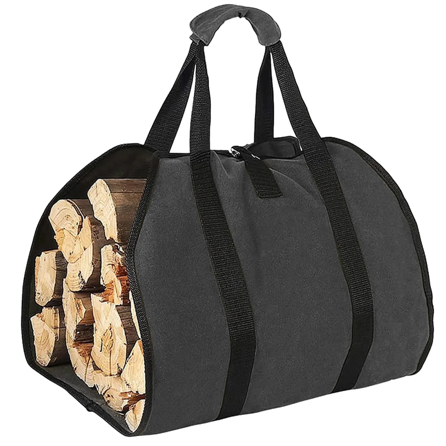 Bolsa de leña resistente para acampada y hogar