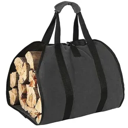 Bolsa de leña resistente para acampada y hogar