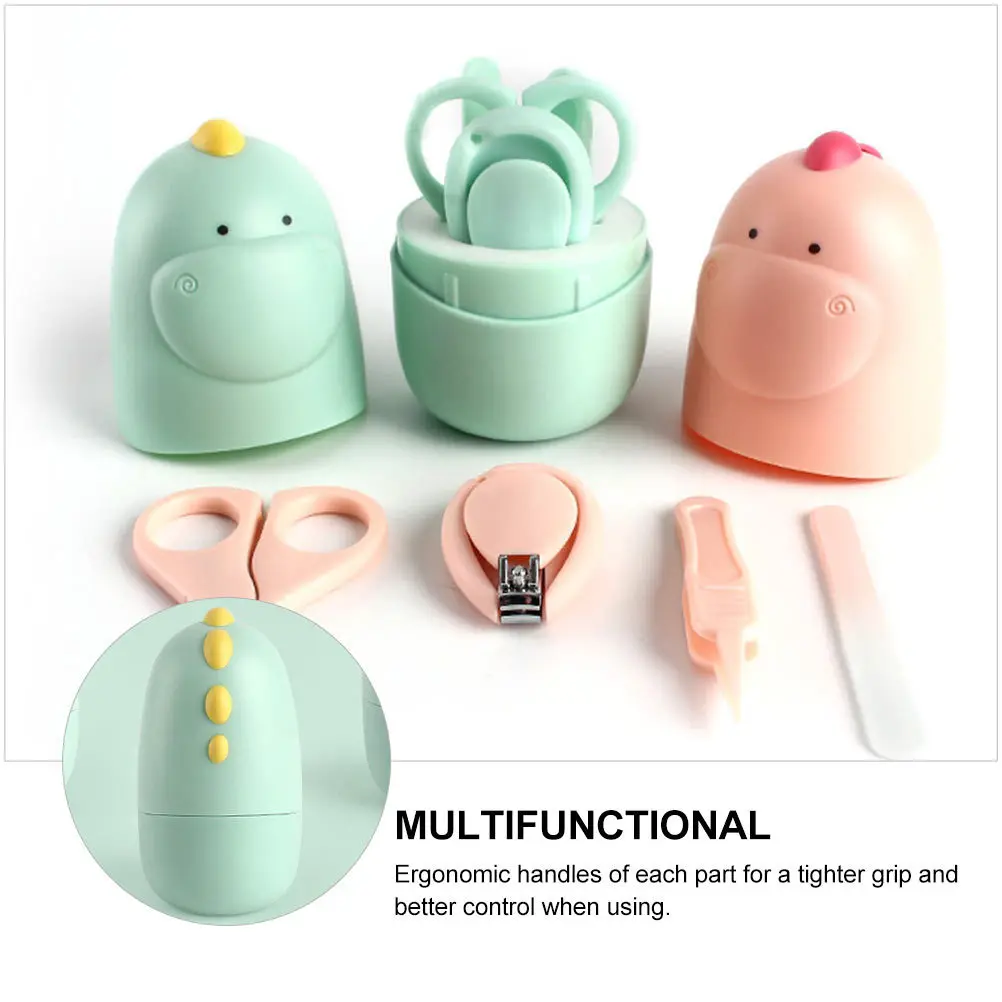 1 Juego de cortaúñas para bebé, Kit de cortaúñas infantil de estilo creativo de dibujos animados, Mini cortaúñas, tijeras de seguridad, Kit de manicura para niños pequeños