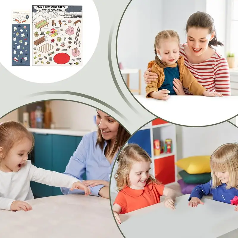 Haga su propia escena pegatinas 3D calcomanías para casas, calcomanías para supermercados, hornear, lavandería, libros familiares, decoración, herramientas diarias reutilizables - imagen 3