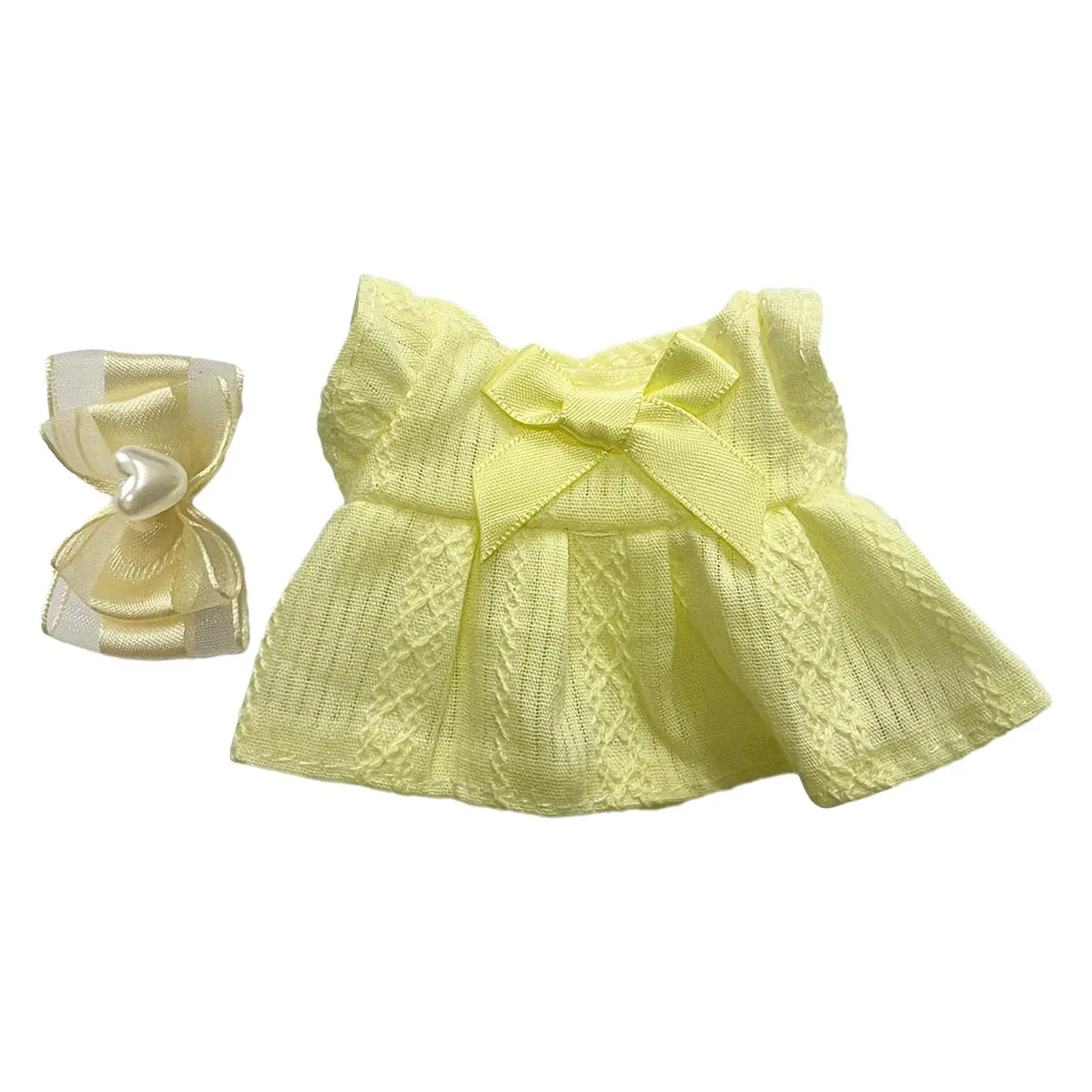2Pcs Mini 6 inch Doll Clothes with Headwear with Hat Costumes Comfortable Doll Accessories Clothing Doll Clothes for Dolls Girls
