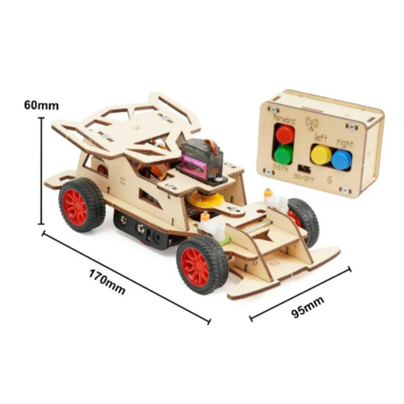DIY Mini Remote Control Car Toy DIY Handmade Educational for Children Teens