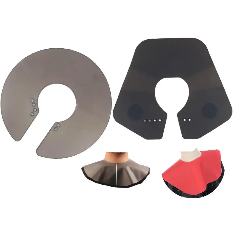 Hombrera plegable para peluquería, chal impermeable para teñir el cabello, antideslizante, fácil de limpiar, bufanda de corte de pelo de silicona reutilizable