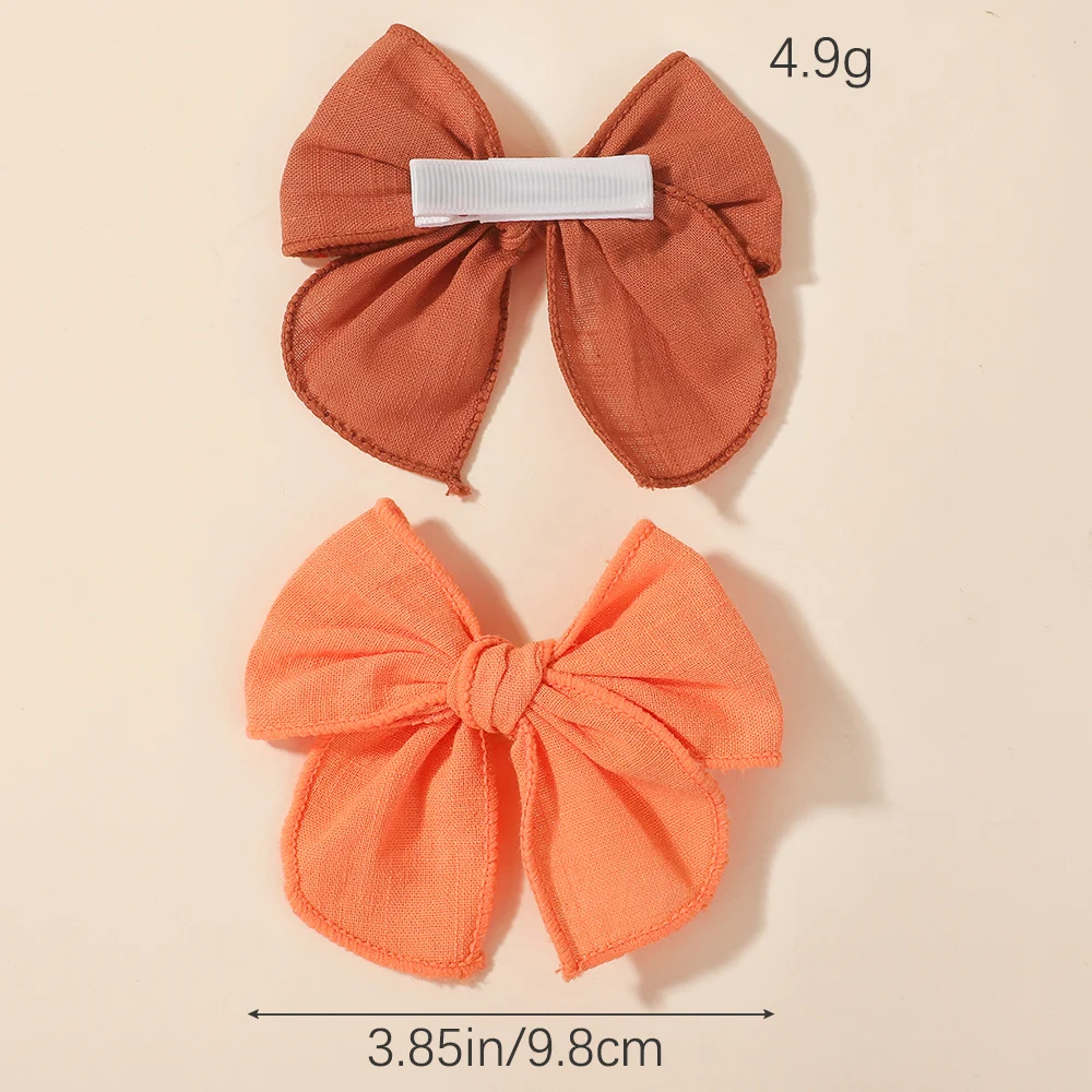 Lazo grande de algodón con horquillas seguras para niñas - imagen 4