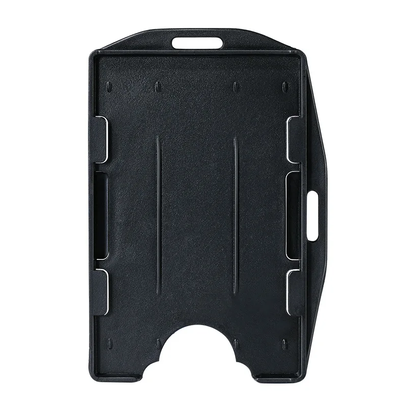 Portatarjetas de identificación de trabajo, funda protectora portátil, práctica, duradera, doble cara, plástico duro, suministros escolares y de oficina, 1 ud. - imagen 3