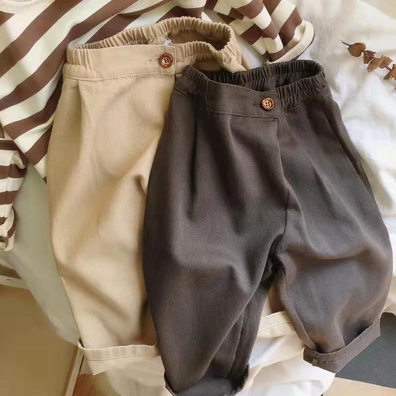MILANCEL, nuevos pantalones Harem de primavera para niños, 1-6T, Color sólido, pantalones casuales sueltos para niñas, versión coreana, pantalones finos para niños - imagen 2