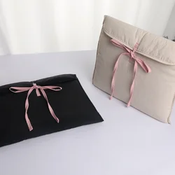 Ins Bow-Bolso blanco para portátiles, funda para portátil, funda para 11, 12, 13, 14 pulgadas, accesorios para Macbook, bolsa para ordenador portátil para mujer