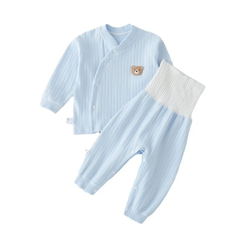 Conjunto ropa interior algodón bebé unisex, top a rayas y braguita