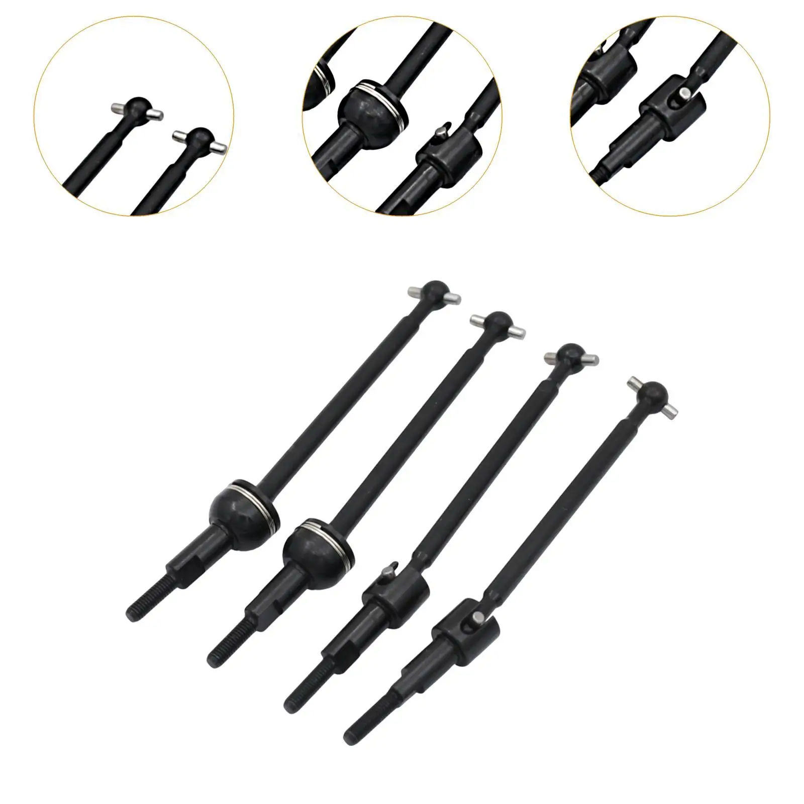 4 Pieces 1:12 RC Front and Rear Drive Shaft Spare Part DIY Accessories