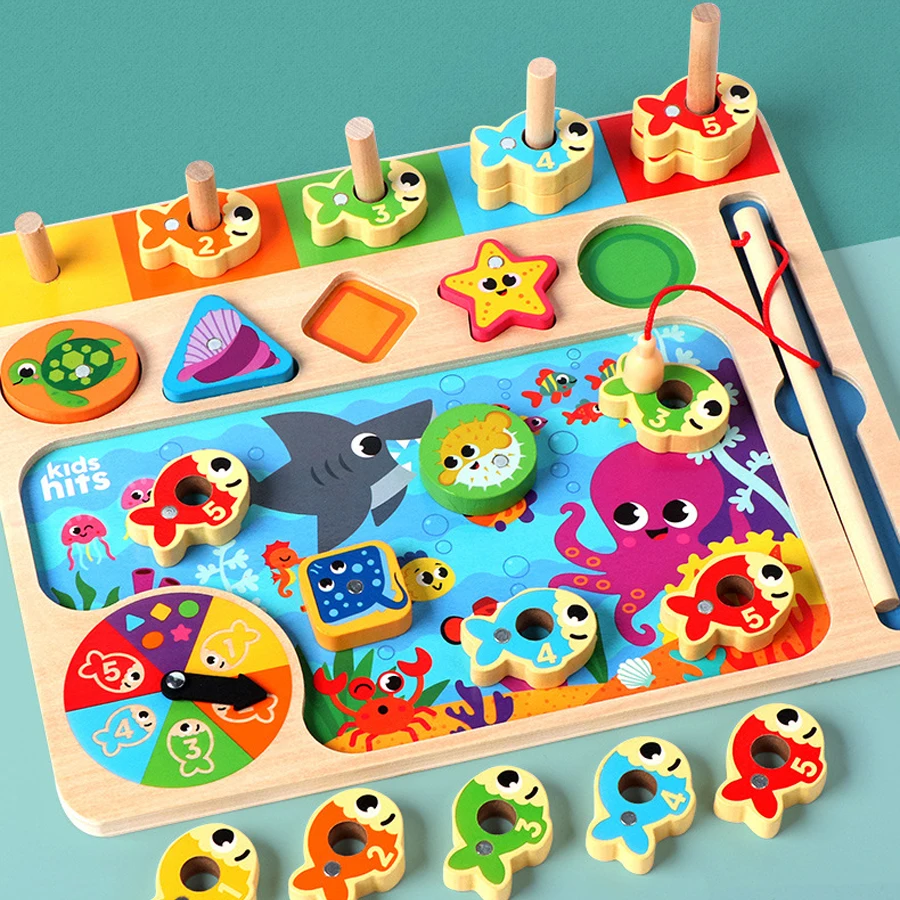 Juego educativo Montessori de madera matemáticas y colores - imagen 5