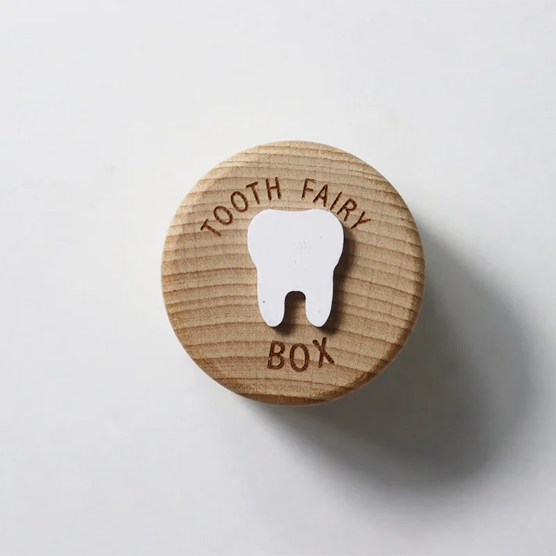 Caja de madera para dientes de bebé, caja de colección de cordón Umbilical para el pelo, almacenamiento de la dentición del bebé recién nacido, recuerdos de bebé, regalo de ducha - imagen 4
