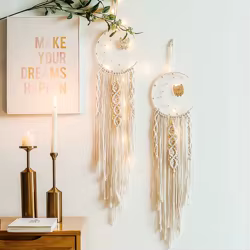 Tapiz de macramé para habitación infantil - Decoración bohemia