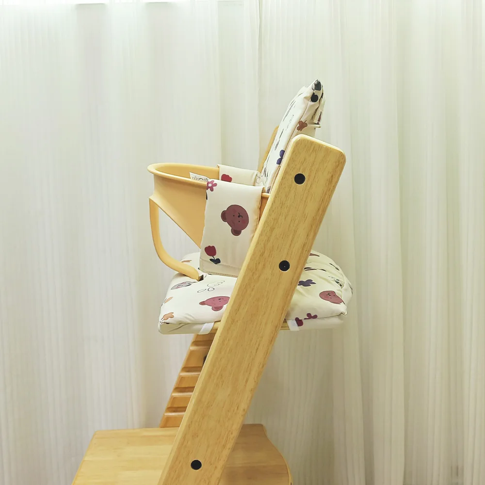 Cojín de asiento de silla de comedor de dibujos animados para bebé, funda de cojín de silla alta antisuciedad para comer, accesorios de asiento impermeables - imagen 4