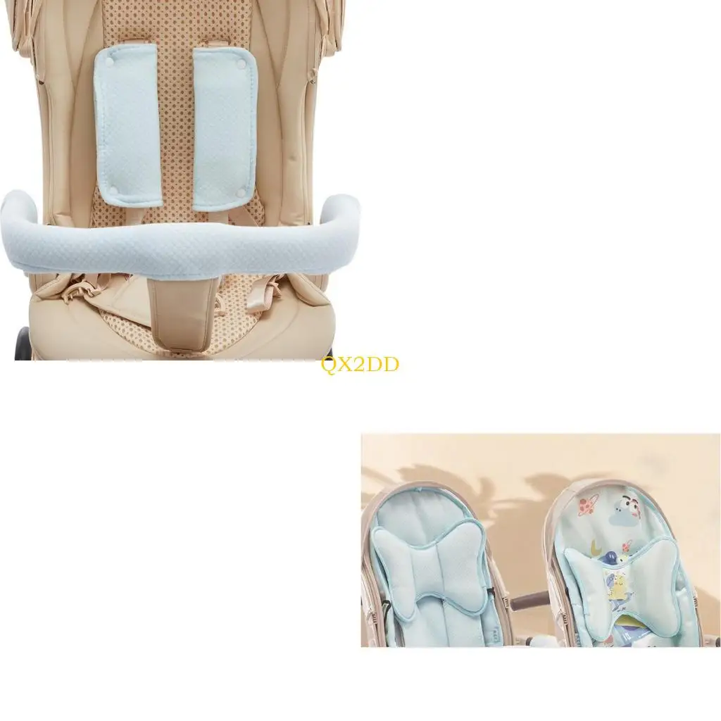 QX2D Almohadilla de hombro y entrepierna de algodón para portabebés - imagen 5