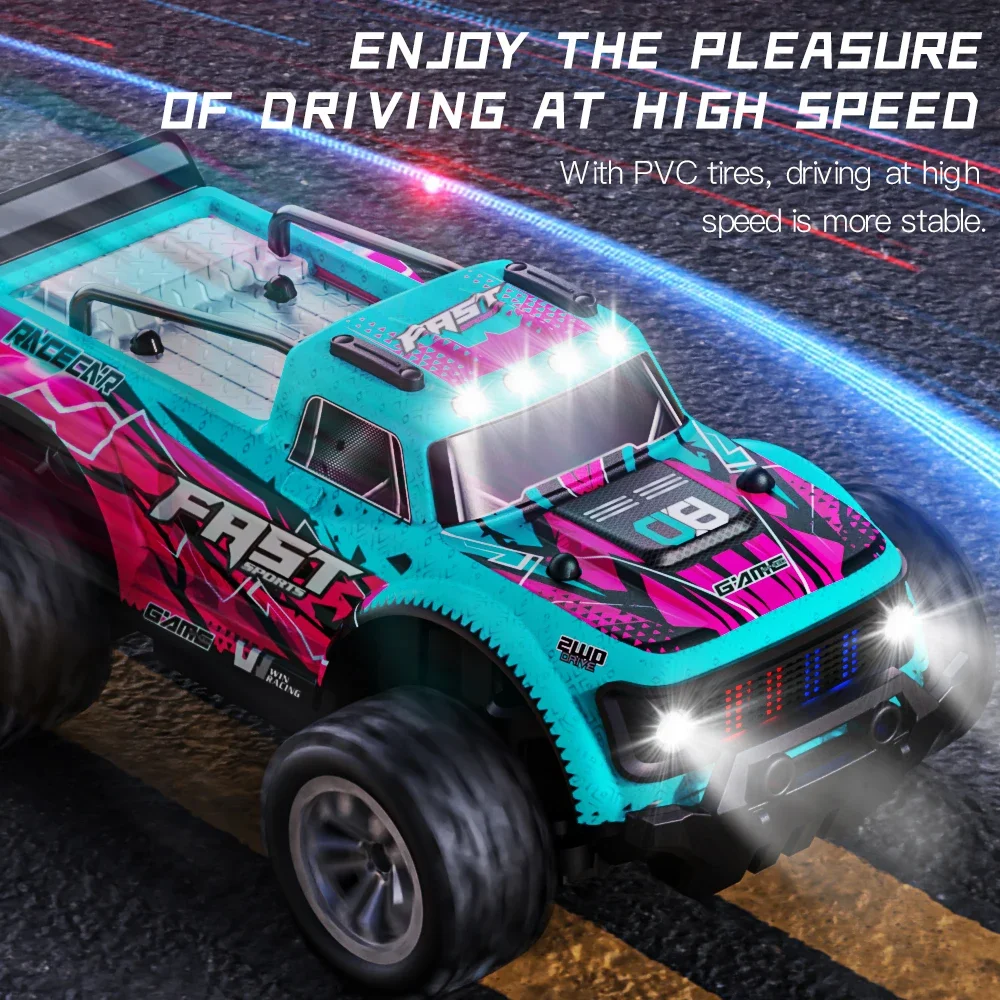 Coche RC KF23 todoterreno de carreras con control remoto LED moderno - imagen 5