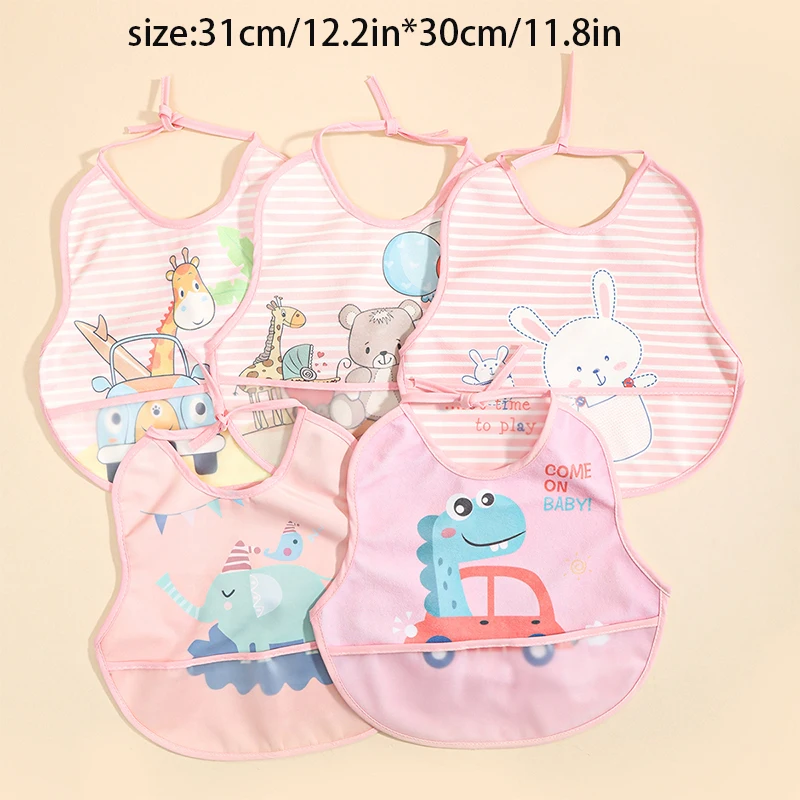 Babero impermeable con bolsillo antiincrustante para bebé - imagen 3