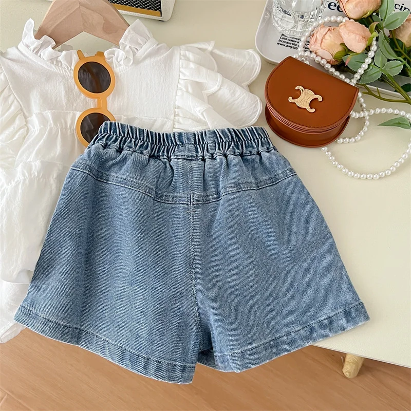 Vaqueros de verano para niñas algodón fino – estilo suelto ligero - imagen 4