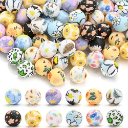 Cuentas de silicona floral para cadenas de chupete artesanales