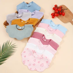 Baberos de algodón suaves tipo bandana para bebé – Color sólido