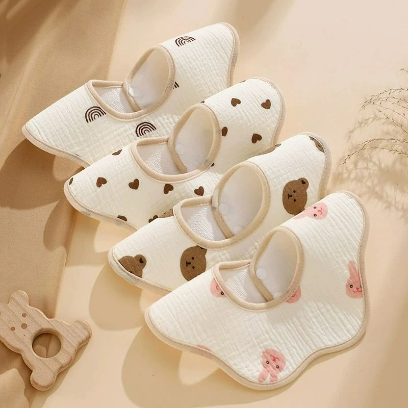 Baberos impermeables de gasa de algodón para bebé – Suaves y absorbentes - imagen 4