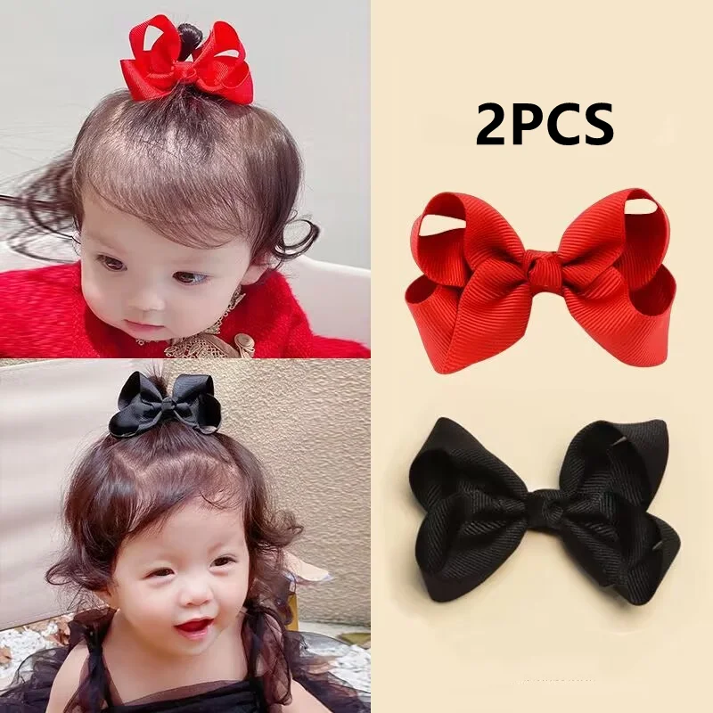 Pinzas para el pelo bebé con lazos estilo caramelo y New Kid