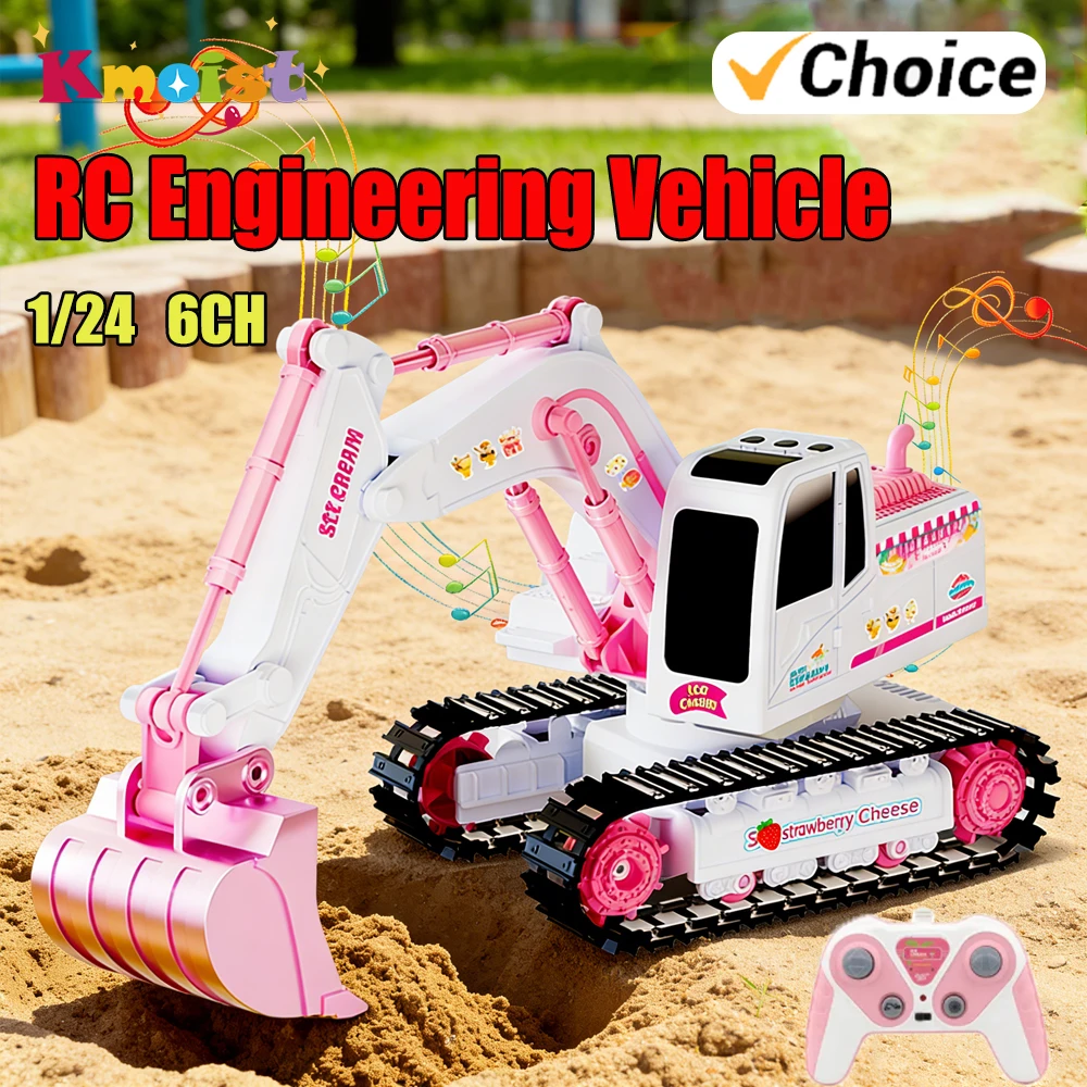 Coche radiocontrol de construcción con excavadora, regalo infantil